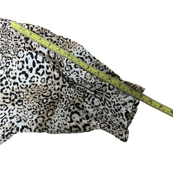 Faithfull The Brand Margherita Signe Animal Print Smocked Mini Dress Medium NWT - Picture 11 of 16